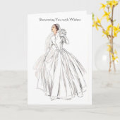  bruid - u overladen met wensen, kaart (Gele Bloem)