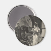 Bruid uit het verleden, bruidsportret met fotograa magneet (Voorkant / Achterkant)