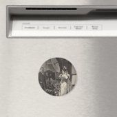 Bruid uit het verleden, bruidsportret met fotograa magneet (Insitu (Vaatwasser))