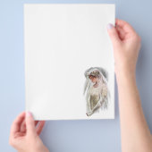 Bruid uit het Victoriaanse tijdperk met Bijbel Har Flyer (Hand)
