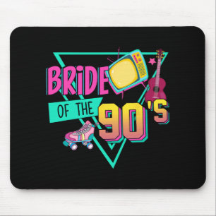 Bruid van de jaren 90 Retro 90s Bruid Bachelorette Muismat