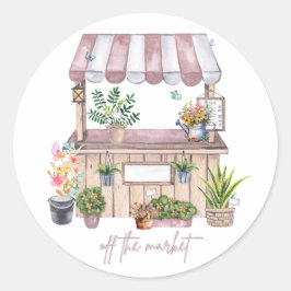 Bruid van de markt ontwerp | Mooie meisjesachtige  Ronde Sticker