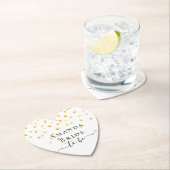 Bruid van de trouw gouden harten strooi naam kartonnen onderzetters (Insitu)