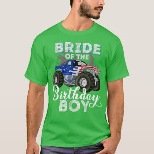 Bruid van de verjaardagsman bijpassende vrachtwage t-shirt