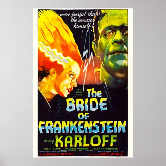 Bruid van Frankenstein 1935 Film POSTER AFDRUK (Voorkant)