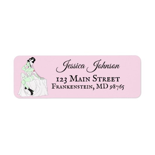 Bruid van Frankenstein Bachelorette Etiket (Voorkant)