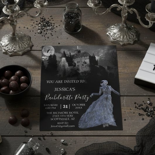 Bruid van Frankenstein Bachelorette Halloween Uitn Flyer