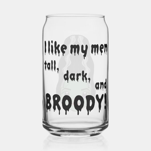 Bruid van Frankenstein Broody Glass Can Blikvorm Glas (Achterkant)