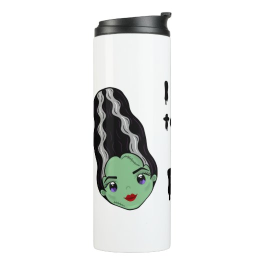 Bruid van Frankenstein Broody Thermal Tumbler Thermosbeker (Gedraaid links)
