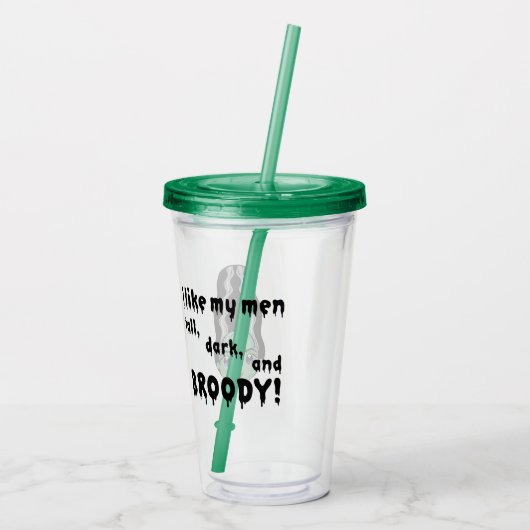 Bruid van Frankenstein Broody Tumbler Acryl Drinkbeker (Achterkant)