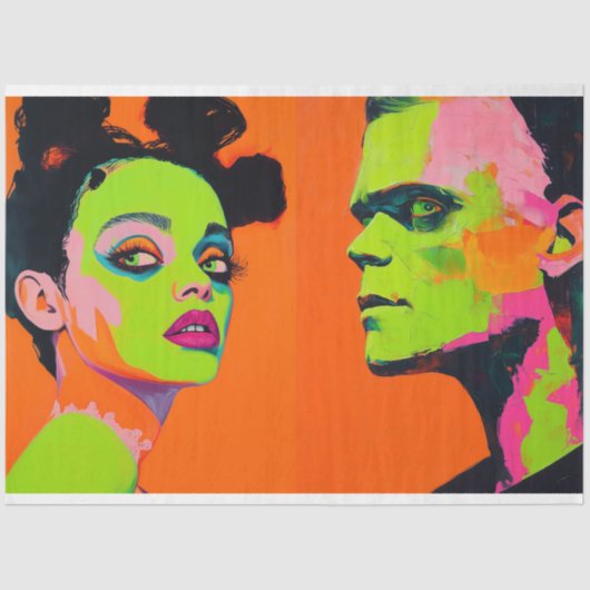 Bruid van Frankenstein Decoupage Tissuepapier (Voorkant)