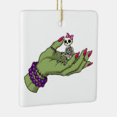 Bruid van Frankenstein Hand met Skeleton Bow | GOT Keramisch Ornament (Rechts)
