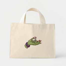 Bruid van Frankenstein Hand met Skeleton Bow Mini Tote Bag