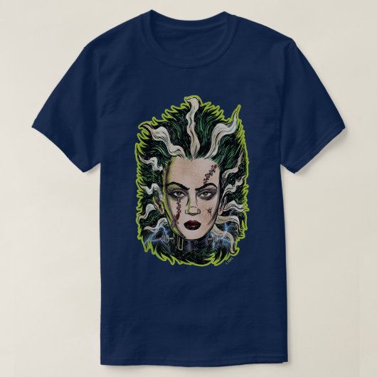 Bruid van Frankenstein Horror Animatie Pop Surreal T-shirt (Design voorkant)