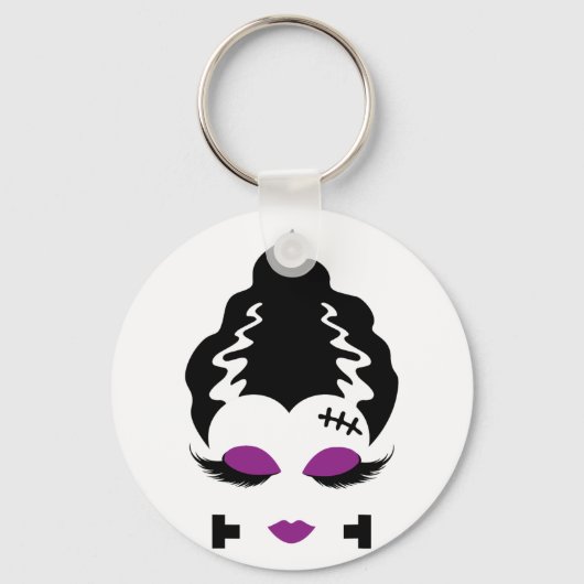 Bruid van Frankenstein Monster Halloween Kostuum 4 Sleutelhanger (Voorkant)