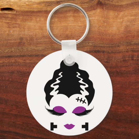 Bruid van Frankenstein Monster Halloween Kostuum 4 Sleutelhanger (Voorkant)