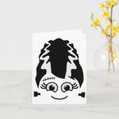 Bruid Van Frankenstein Schattig Monster Halloween  Kaart (Gele Bloem)