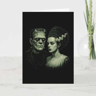 Bruid Van Frankenstein Vouwkaart Feestdagen Kaart
