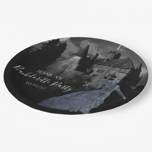 Bruid van Frankenstein vrijgezellenfeest Halloween Papieren Bordje (Gekanteld)