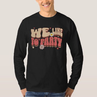 Bruid Van Het Feest We Like To Party Retro Vrijgez T-shirt