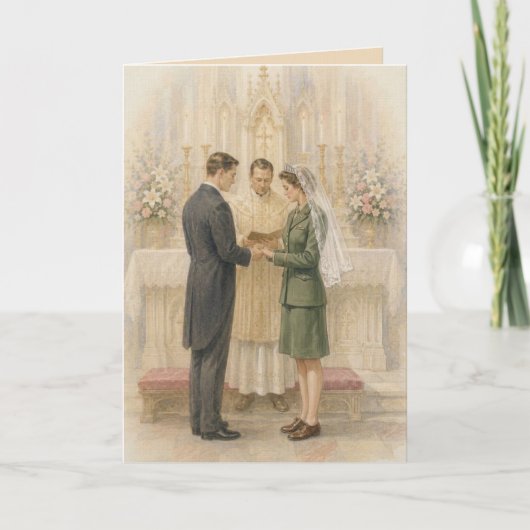 Bruid van het leger Katholieke bruiloft (Voorkant)