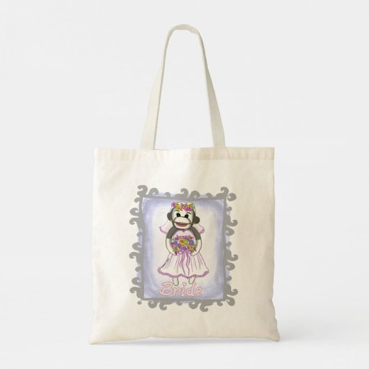 Bruid van Sock Monkey Tote Bag (Achterkant)