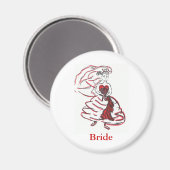 Bruid van Valentijnsdag Magneet (Voorkant / Achterkant)