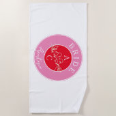 Bruid van vrijgezellenfeest strandlaken (Voorkant)