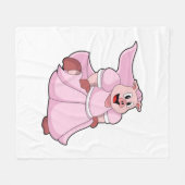 Bruid Varken met Trouwjurk Fleece Deken (Voorkant (Horizontaal))