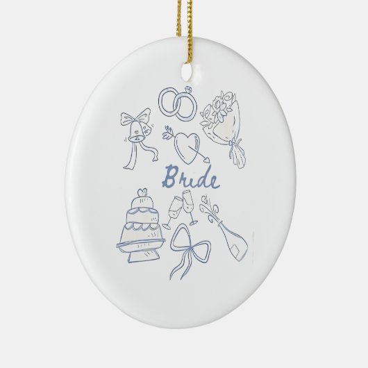 Bruid Verloving Trouwen Koppels Echtgenoot Echtgen Keramisch Ornament (Rechts)