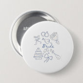 Bruid Verloving Trouwen Koppels Echtgenoot Echtgen Ronde Button 7,6 Cm (Voorkant /achterkant)