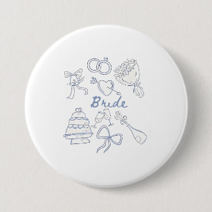 Bruid Verloving Trouwen Koppels Echtgenoot Echtgen Ronde Button 7,6 Cm
