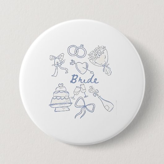 Bruid Verloving Trouwen Koppels Echtgenoot Echtgen Ronde Button 7,6 Cm (Voorkant)