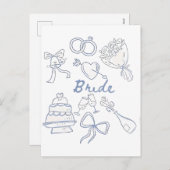 Bruid Verloving Trouwkoppels Echtgenote Vrouw Feestdagenkaart (Voorkant / Achterkant)