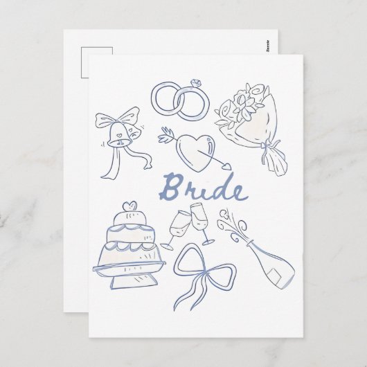 Bruid Verloving Trouwkoppels Echtgenote Vrouw Feestdagenkaart (Voorkant / Achterkant)