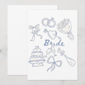 Bruid Verloving Trouwkoppels Echtgenote Vrouw Kaart (Voorkant / Achterkant)