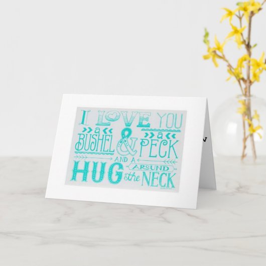 BRUID VERTELT BRUIDEGOM "IK HOU VAN JE" IN EEN SCH KAART (Gele Bloem)