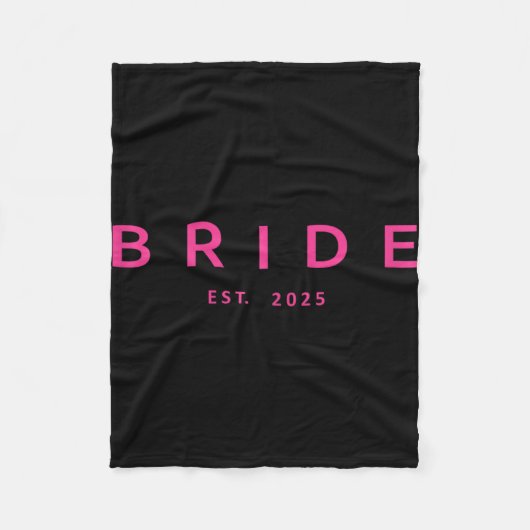Bruid Verw. 2025 Roze Bruiloft Bachelorette Fleece Deken (Voorkant)
