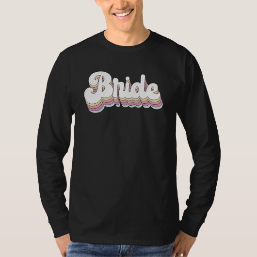 Bruid Vintage Bruid Bruidsmeisje Meisjesavond T-shirt (Voorkant)