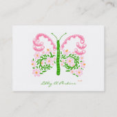 bruid vlinder visitekaartje (Achterkant)