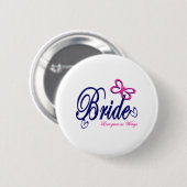 Bruid/Vlinderthema Ronde Button 5,7 Cm (Voorkant /achterkant)