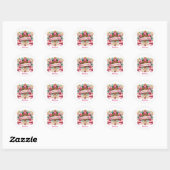 Bruid voeg achternaam Huwelijk Ronde Sticker (Vel)