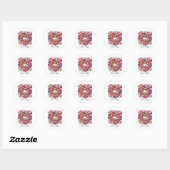 Bruid voeg naam Huwelijk toe Ronde Sticker (Vel)