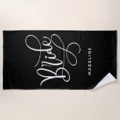 Bruid | Voeg uw naam toe Strandlaken (Voorkant)