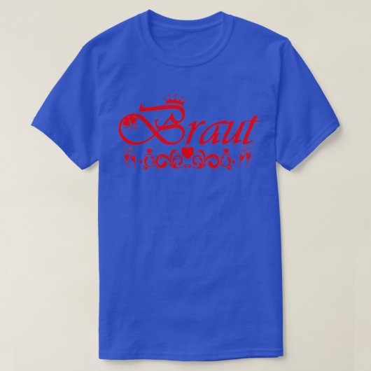 bruid vrijgezellenfeest rood t-shirt (Design voorkant)