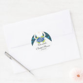 Bruid Vrijgezellenfeest Sticker Seal Damask Royal  (Envelop)