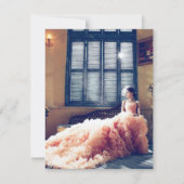 Bruid Vrouw Model Trouwjurk Kamer ramen Kaart (Voorkant)