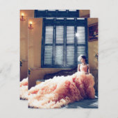 Bruid Vrouw Model Trouwjurk Kamer ramen Kaart (Voorkant / Achterkant)