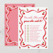Bruid vs bruidegom Retro Cherry douche Game kaart (Voorkant / Achterkant)