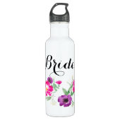 Bruid Waterverf Bloemen Water Waterfles (Voorkant)